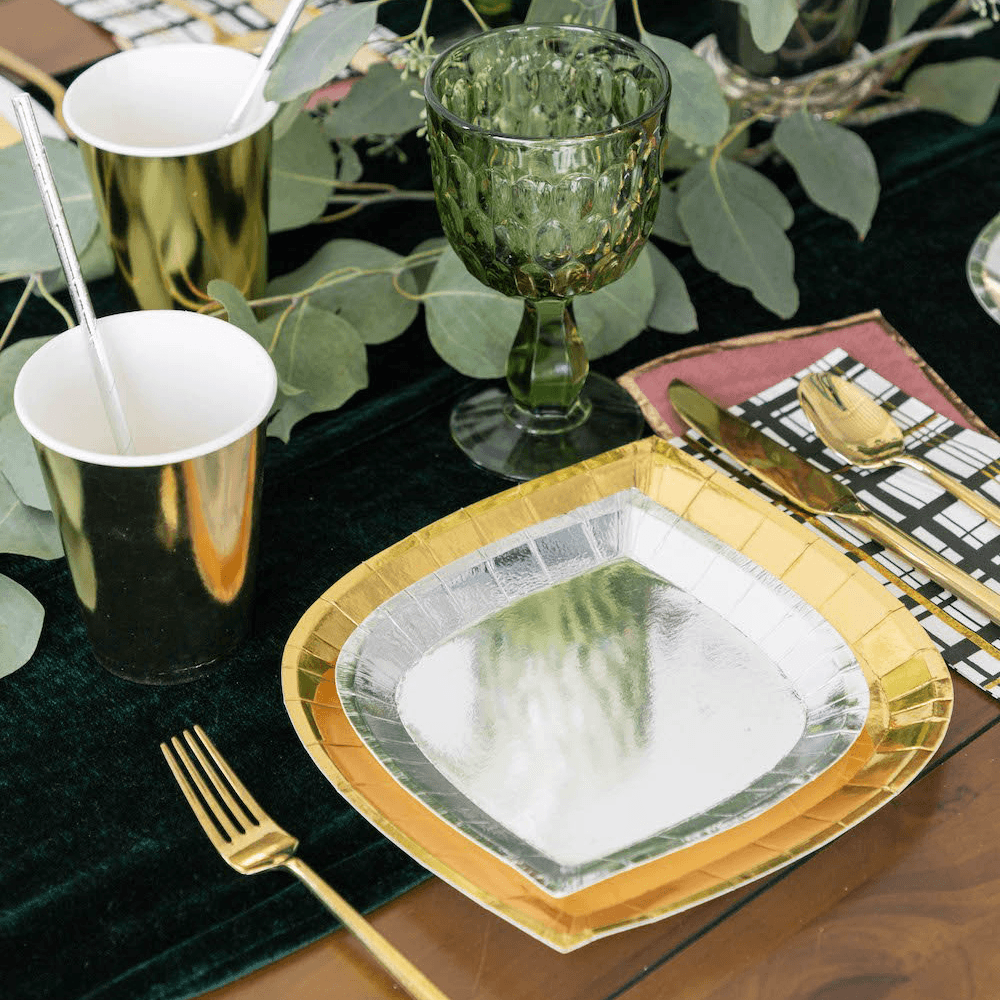 Posh Silver Fox Plates - 2 Size Options