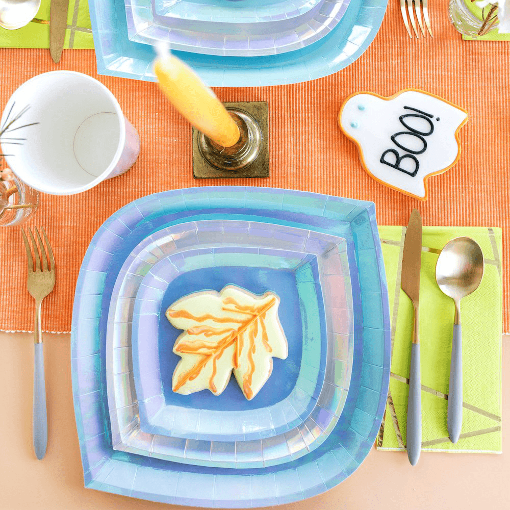 Posh Bubble Mint Charger Plates from Jollity & Co