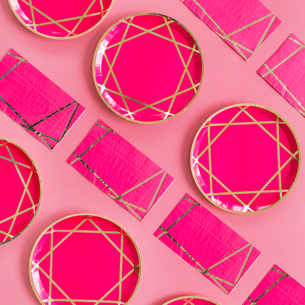 Enchanté Pink Dinner Plates from Jollity & Co 