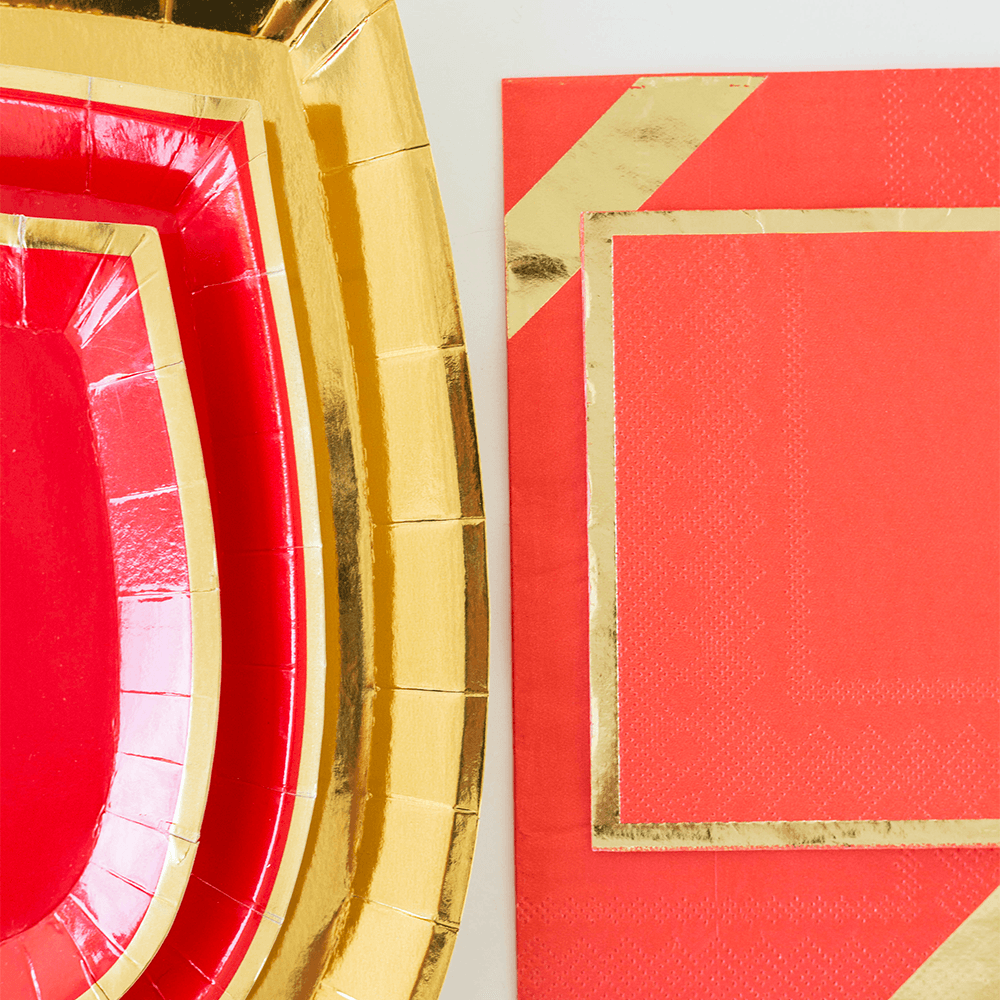 Posh Ruby Kiss Guest Napkins, Shopsweetluluss