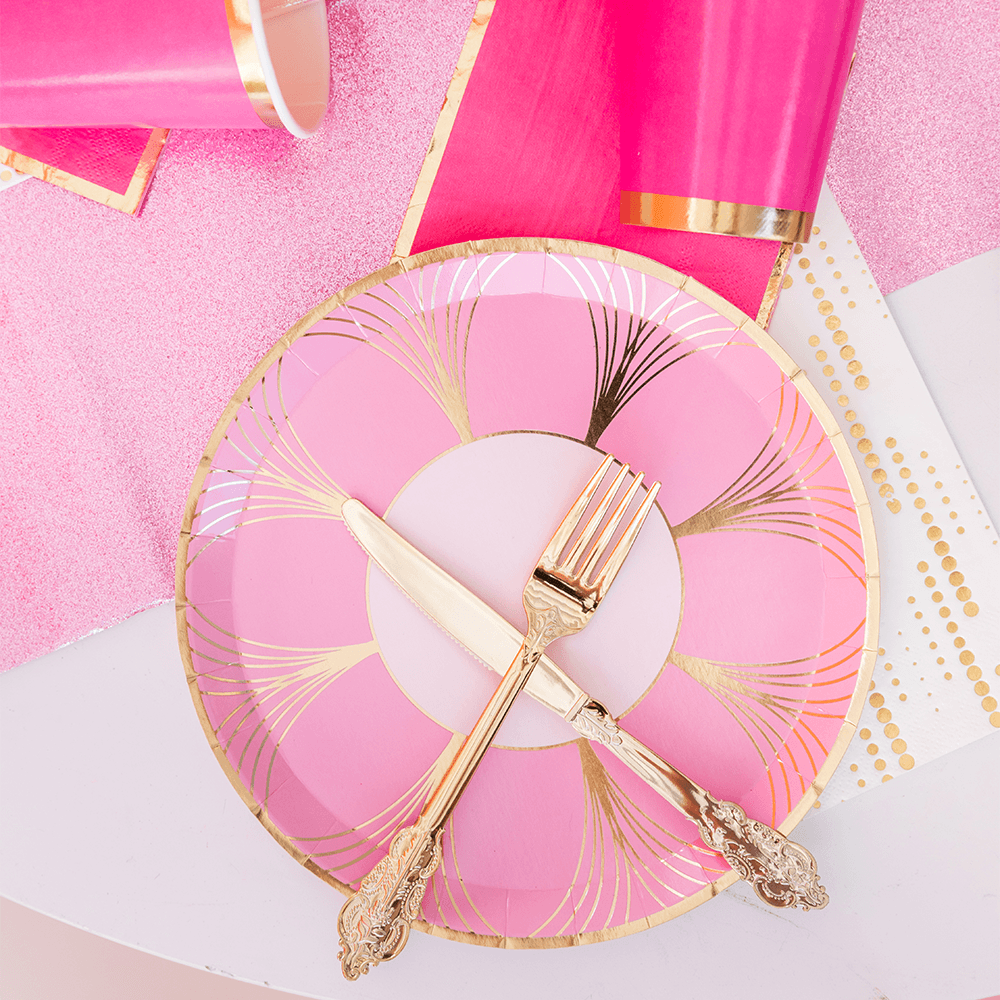 The Gatz Pink Dinner Plates from Jollity & Co