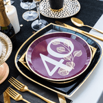 Milestone Mauve 40th Dinner Plates, Shopsweetluluss