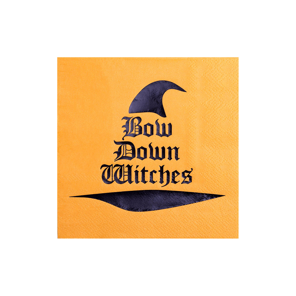 "Bow Down Witches" Cocktail Napkins from Jollity & Co