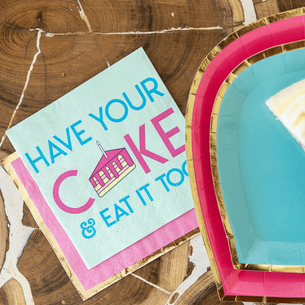 "Have Your Cake & Eat It Too" Cocktail Napkins from Jollity & Co