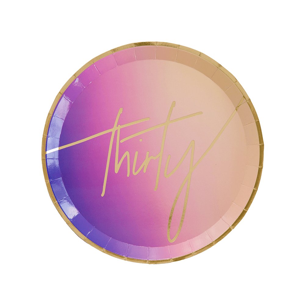 Milestone Dirty 30 Dessert Plates, Shopsweetluluss