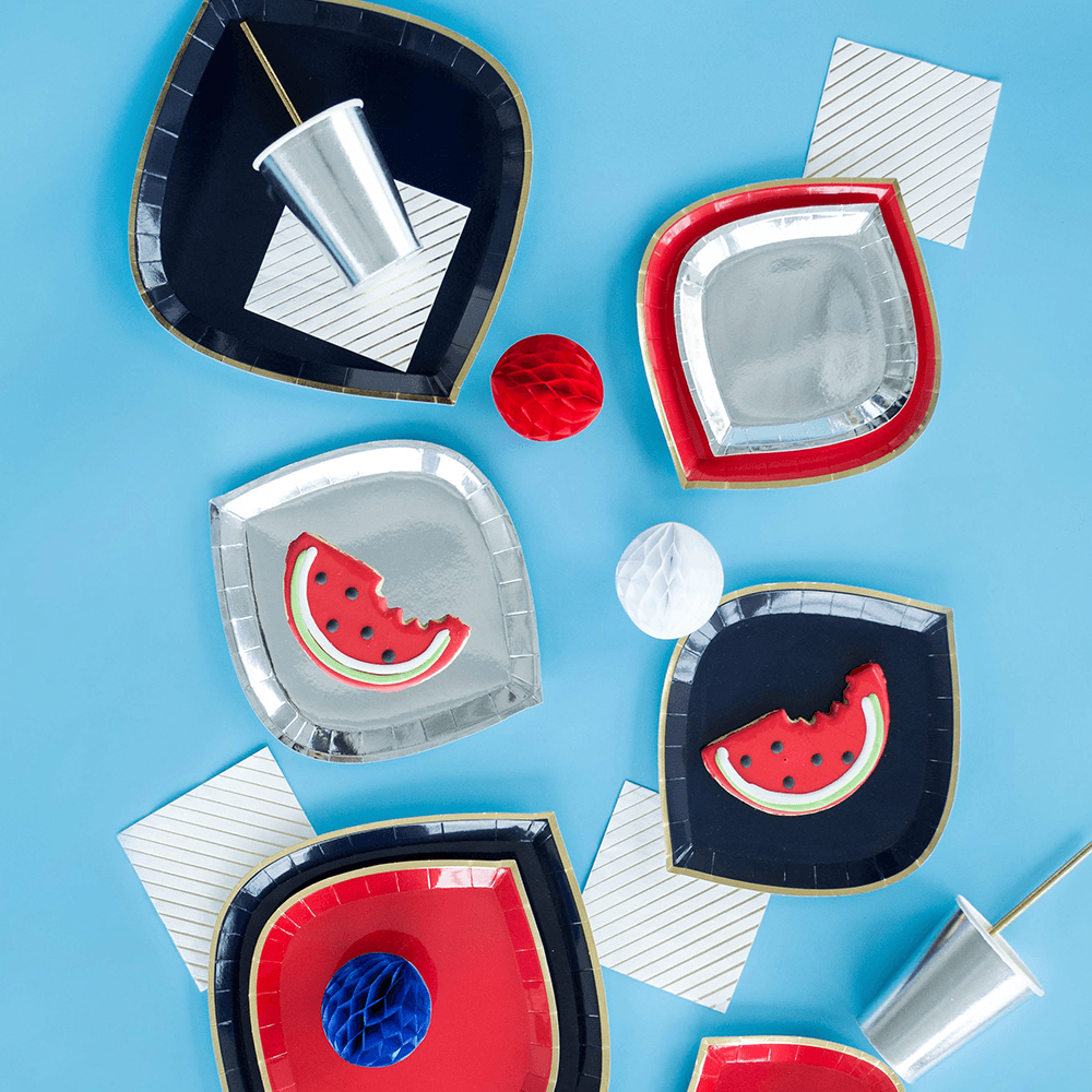 Posh Denim Jorts Charger Plates from Jollity & Co