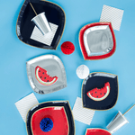 Posh Denim Jorts Charger Plates from Jollity & Co