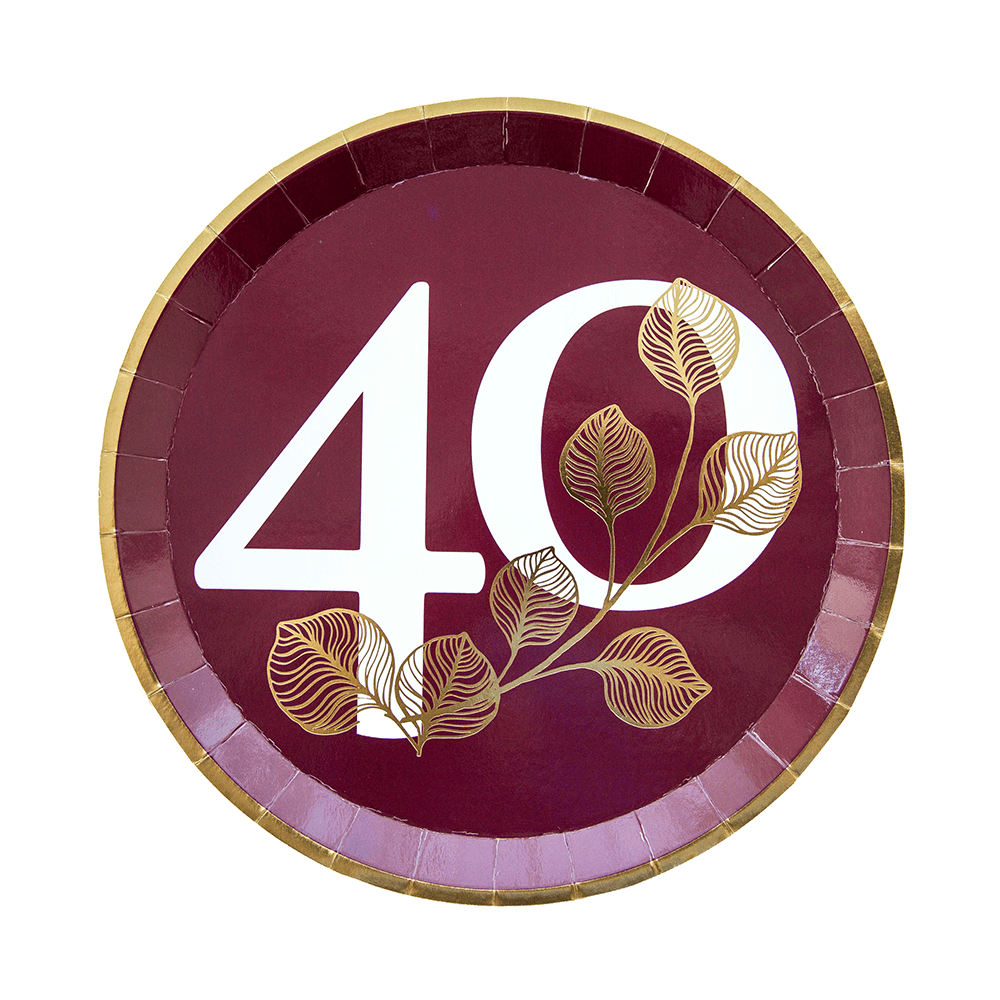 Milestone Mauve 40th Dinner Plates, Shopsweetluluss