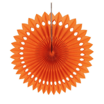 Orange Paper Fans, 5 Sizes