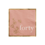 Milestone Blush 40th Cocktail Napkins, Shopsweetluluss