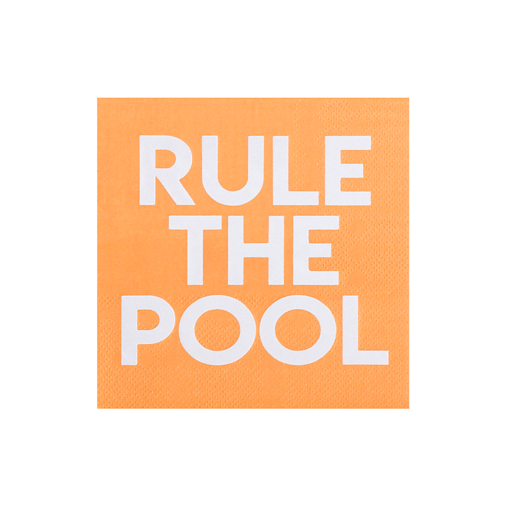 "Rule the pool" cocktail napkins from Jollity & Co