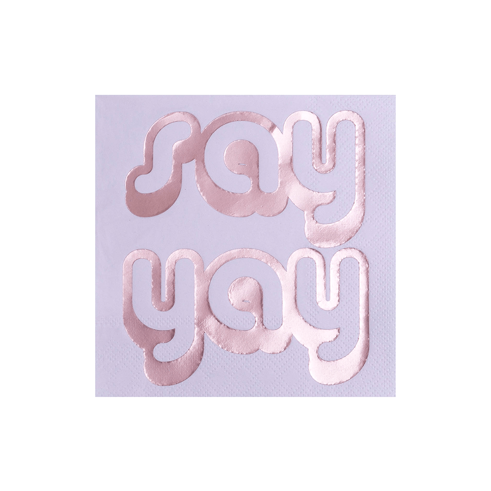 "Say Yay" Witty Cocktail Napkins from Jollity & Co