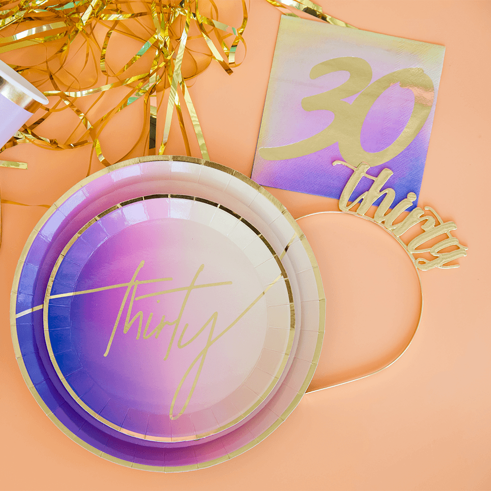 Milestone Dirty 30 Dessert Plates, Shopsweetluluss