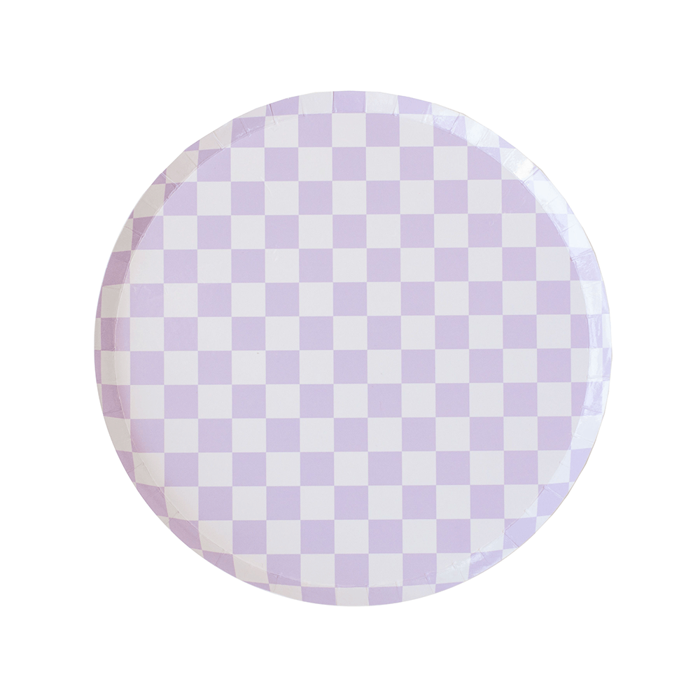 Check It! Purple Posse Dessert Plates, Jollity & Co.