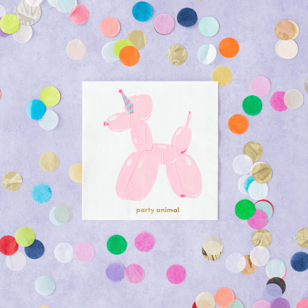 Witty "Party Animal" Cocktail Napkins, Jollity & Co.