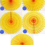 Gold Fans, 5 Sizes