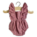 Minikane 'Lou' Cotton Doll Romper, Mauve