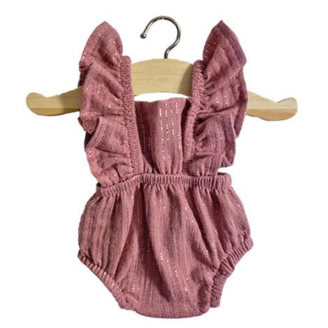 Minikane 'Lou' Cotton Doll Romper, Mauve