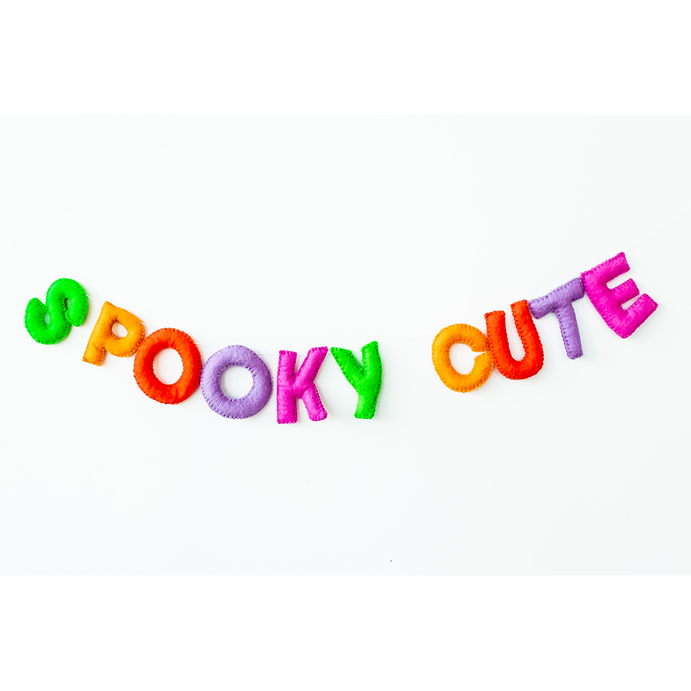 Spooky Cute Wool Felt Garland, Shopsweetluluss