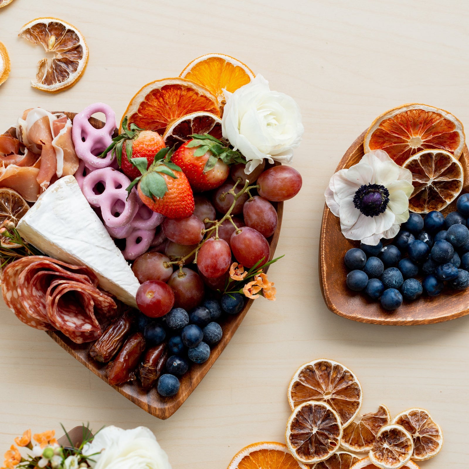 Acacia Wood Heart Tray - 2 Size Options