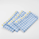 Meri Meri Daisy Gingham Fabric Napkins, Shopsweetluluss