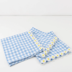 Meri Meri Daisy Gingham Fabric Napkins, Shopsweetluluss