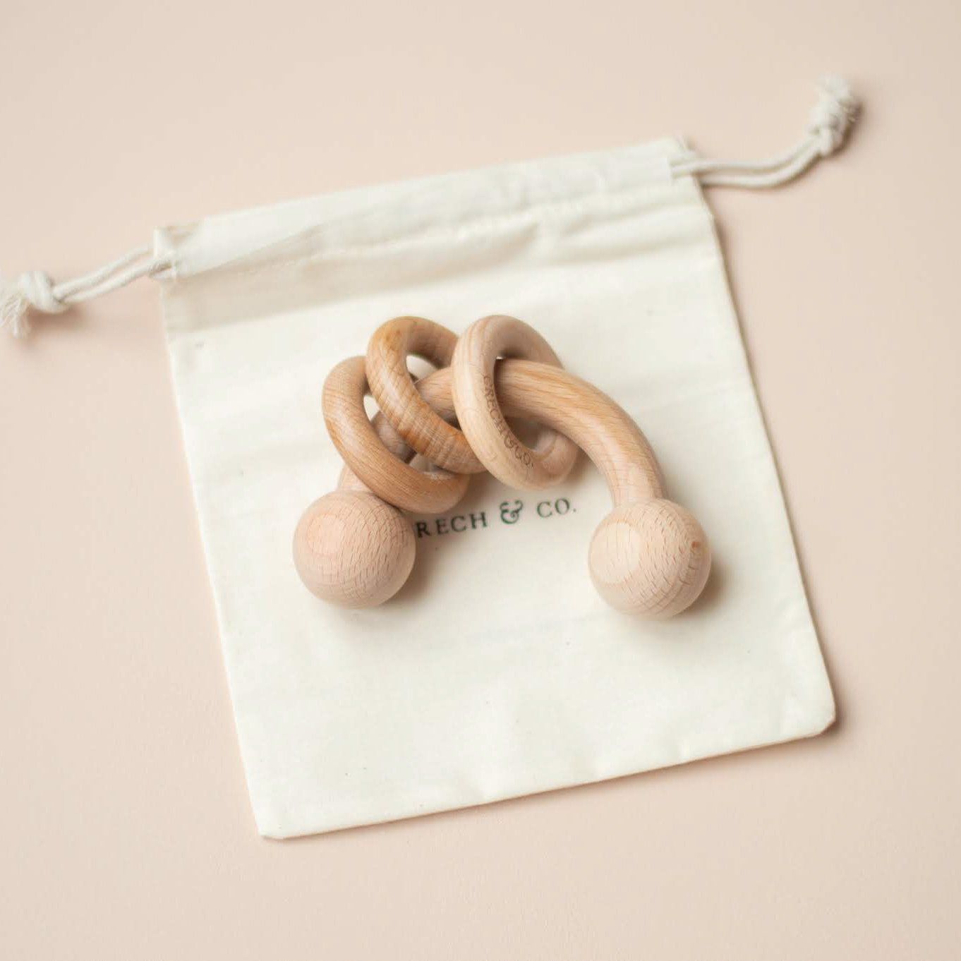 Rainbow Wood Baby Rattle