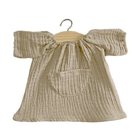 Minikane 'Jeanne' Cotton Double Gauze Doll Dress, Putty