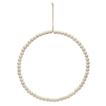 Round Metal & Wood Bead Circle Wreath - 2 Sizes, Shopsweetluluss