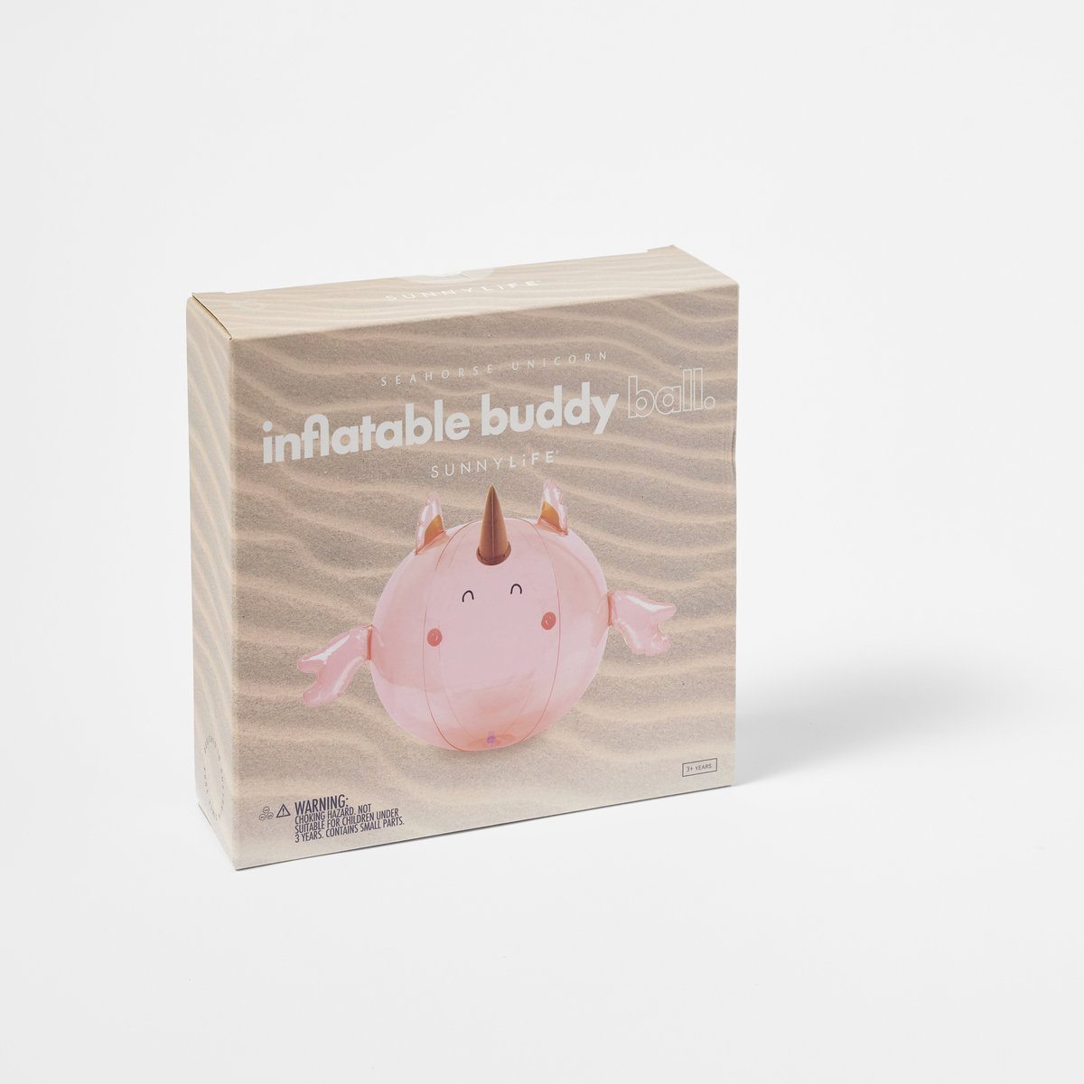 SunnyLife Inflatable Buddy Ball Seahorse Unicorn- Peachy Pink