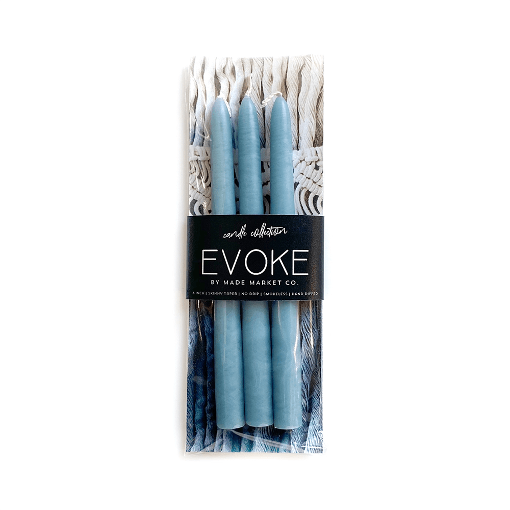 10" Skinny Tapered Candles - Sky, Shopsweetluluss