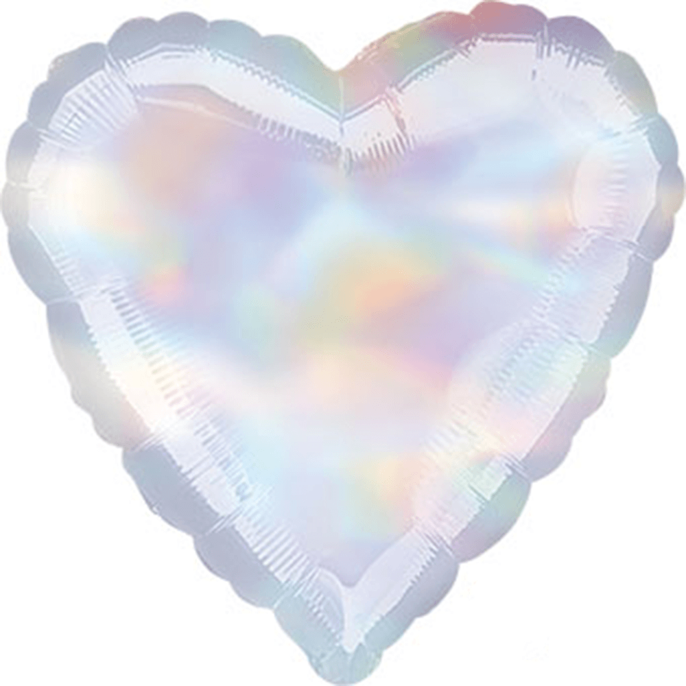 18" Iridescent Heart Balloon, Shopsweetluluss
