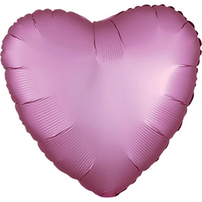 18" Satin Luxe Flamingo Pink Heart Balloon, Shopsweetluluss