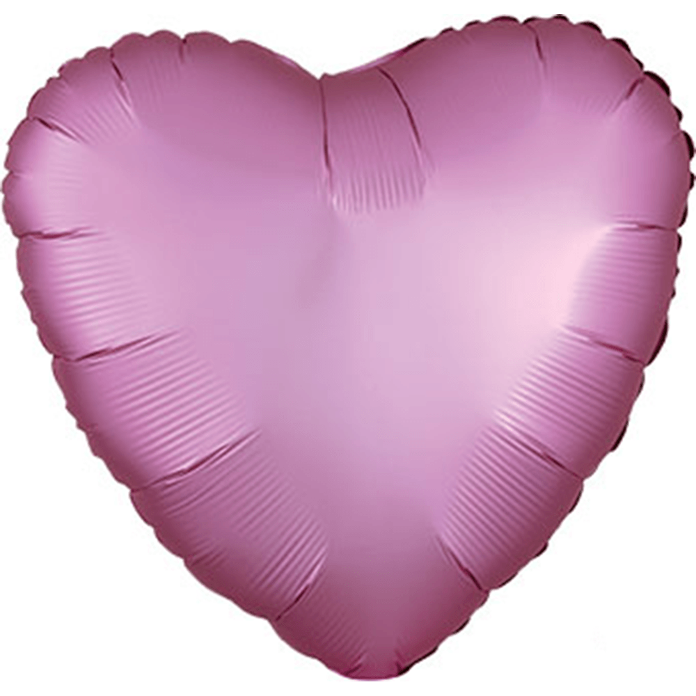 18" Satin Luxe Flamingo Pink Heart Balloon, Shopsweetluluss