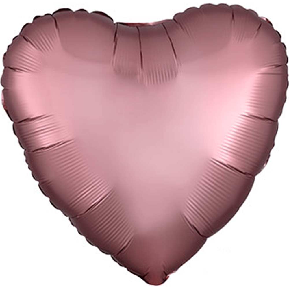 18" Satin Luxe Rose Copper Heart Balloon, Shopsweetluluss