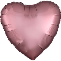 18" Satin Luxe Rose Copper Heart Balloon, Shopsweetluluss