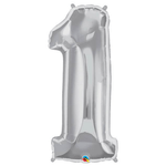 34" Number Balloons - Silver, Shopsweetluluss