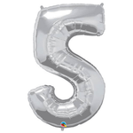 34" Number Balloons - Silver, Shopsweetluluss