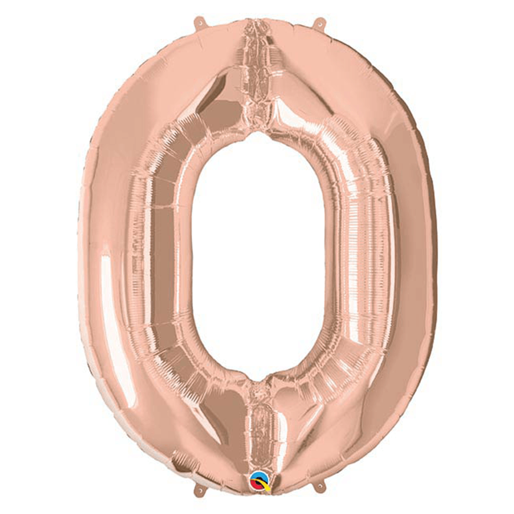 34" Number Balloons, Rose Gold - 10 Options, Shopsweetluluss
