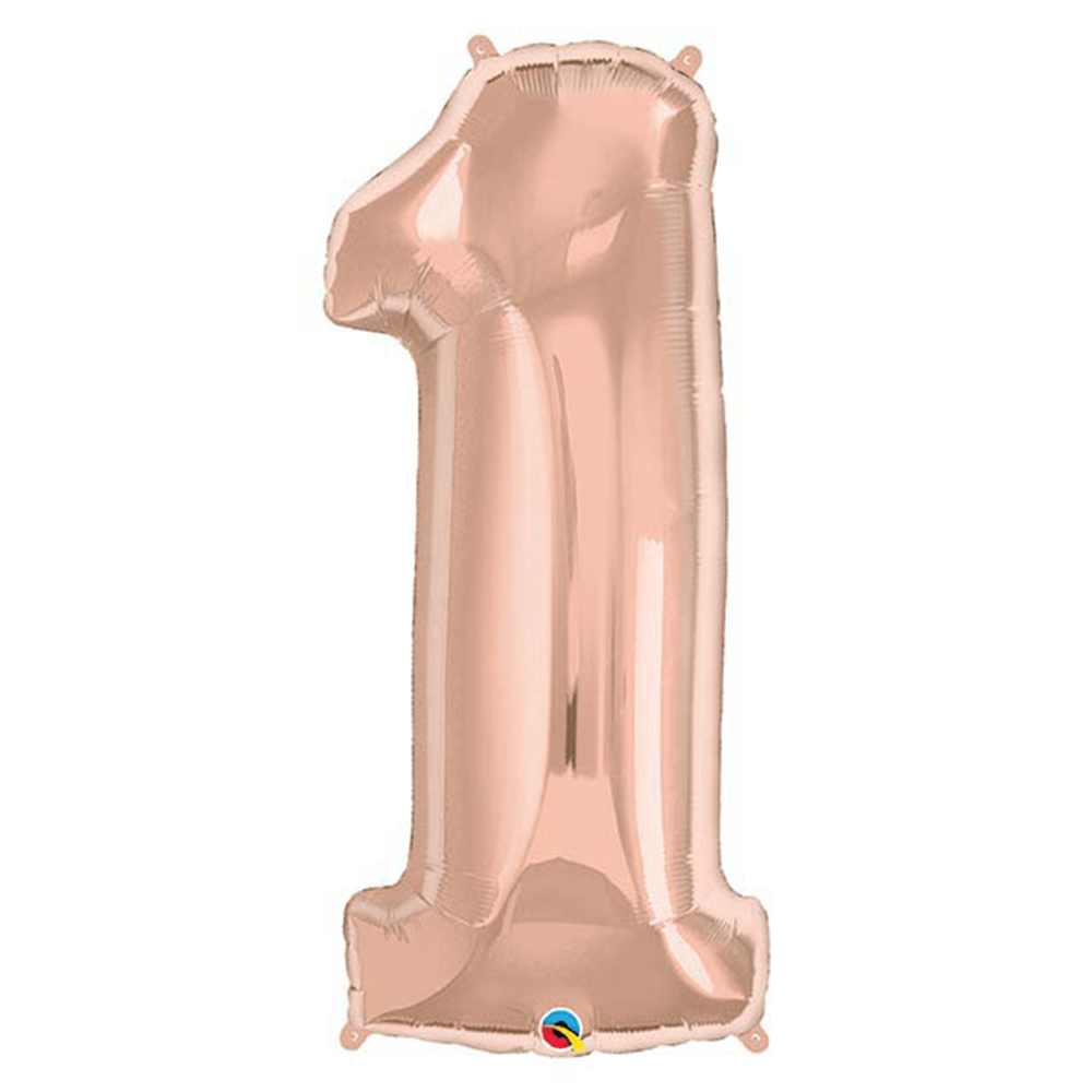 34" Number Balloons, Rose Gold - 10 Options, Shopsweetluluss