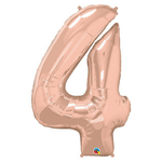 34" Number Balloons, Rose Gold - 10 Options, Shopsweetluluss