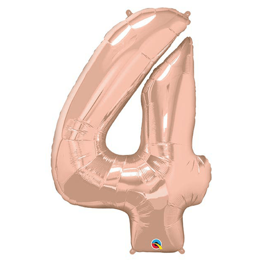 34" Number Balloons, Rose Gold - 10 Options, Shopsweetluluss