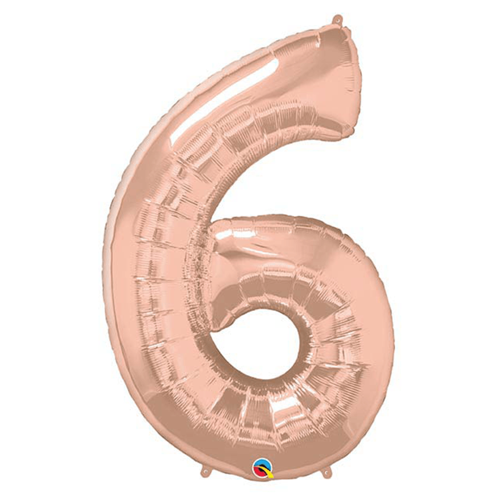 34" Number Balloons, Rose Gold - 10 Options, Shopsweetluluss