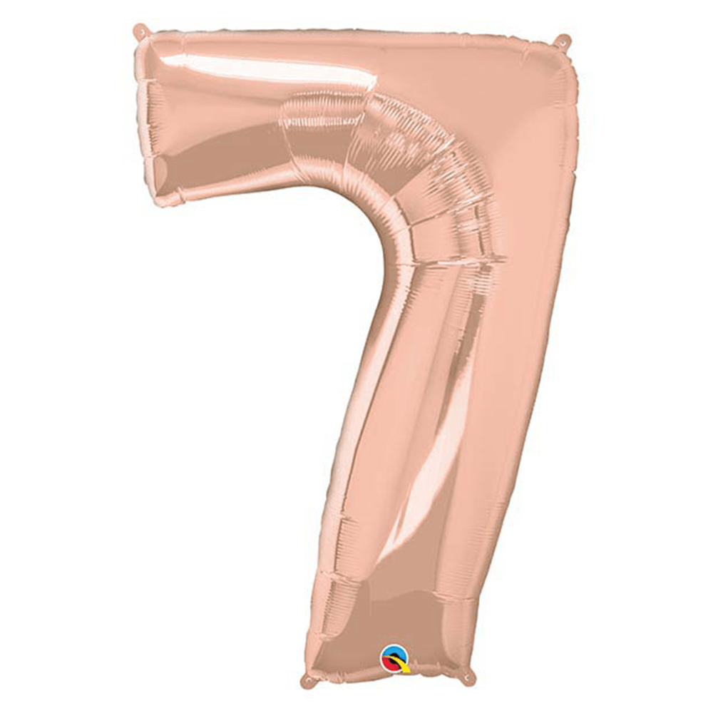 34" Number Balloons, Rose Gold - 10 Options, Shopsweetluluss