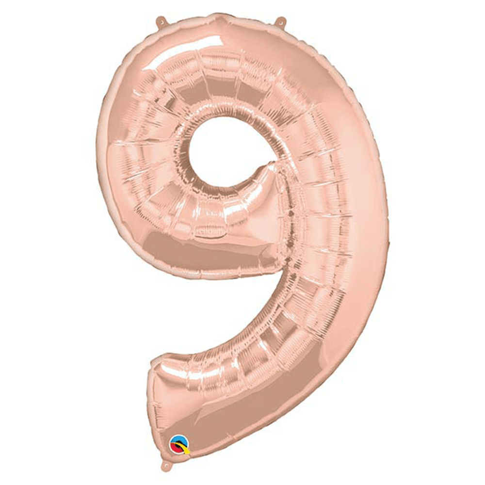 34" Number Balloons, Rose Gold - 10 Options, Shopsweetluluss