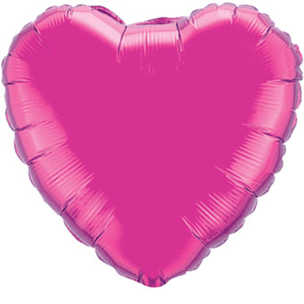 36" Magenta Foil Heart Balloon, Shopsweetluluss