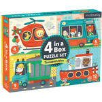 4-in-a-Box Progressive Puzzle Set - Transportation, Shopsweetluluss