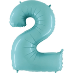 40" Number Balloons, Baby Blue - 10 Options, Shopsweetluluss