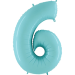40" Number Balloons, Baby Blue - 10 Options, Shopsweetluluss