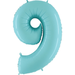 40" Number Balloons, Baby Blue - 10 Options, Shopsweetluluss
